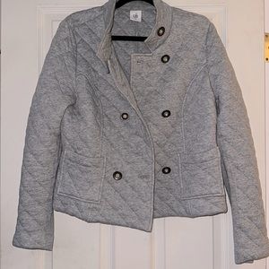 Cabi Womens Quilted Double Breasted sweater jacket